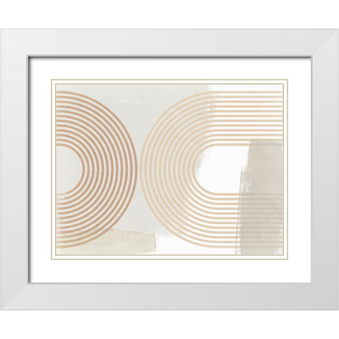 Reaching Out II  White Modern Wood Framed Art Print with Double Matting by Isabelle Z