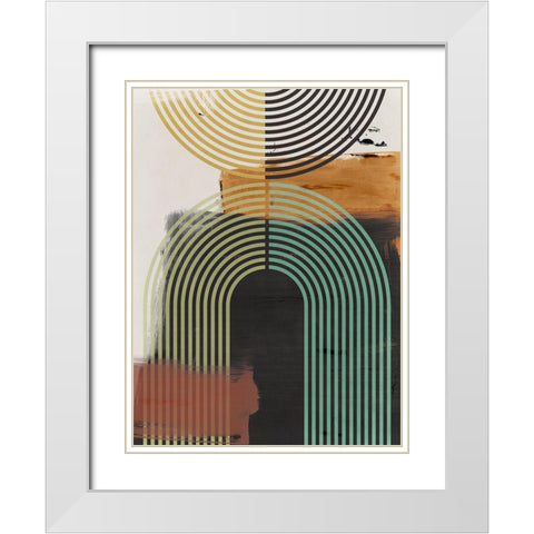 Bolded I  White Modern Wood Framed Art Print with Double Matting by Isabelle Z