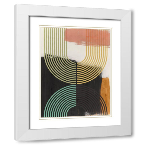 Bolded II White Modern Wood Framed Art Print with Double Matting by Isabelle Z