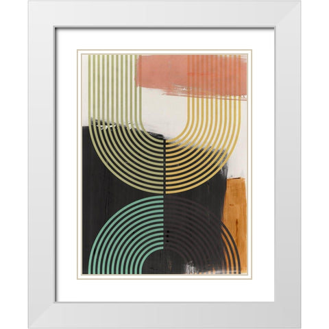 Bolded II White Modern Wood Framed Art Print with Double Matting by Isabelle Z
