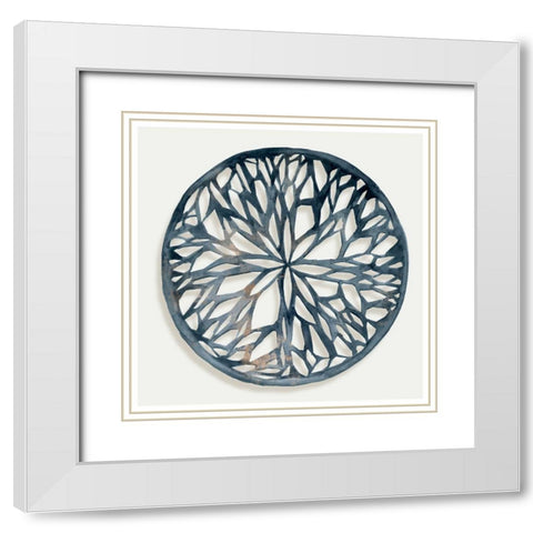 Earth Tilting I  White Modern Wood Framed Art Print with Double Matting by Isabelle Z