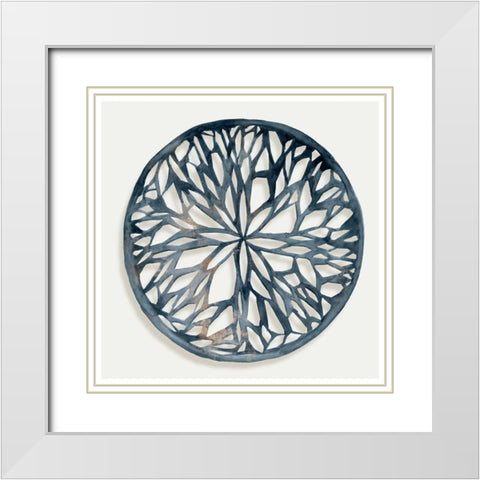 Earth Tilting I  White Modern Wood Framed Art Print with Double Matting by Isabelle Z