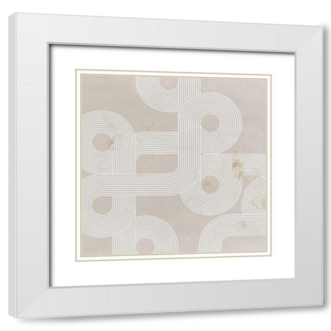Fluxus II  White Modern Wood Framed Art Print with Double Matting by Isabelle Z