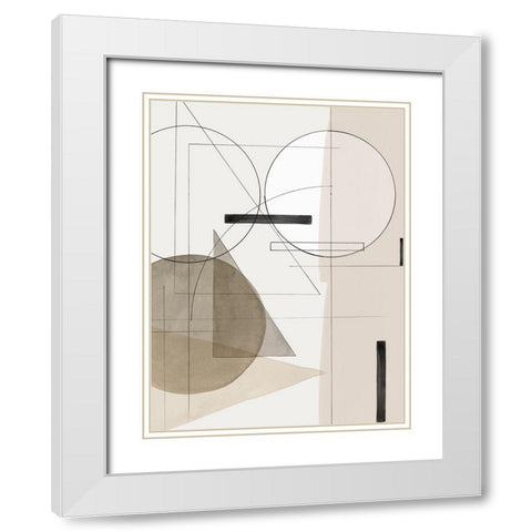 Insider II White Modern Wood Framed Art Print with Double Matting by Isabelle Z
