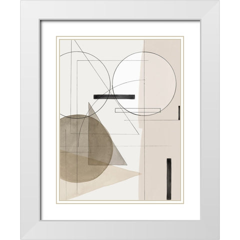 Insider II White Modern Wood Framed Art Print with Double Matting by Isabelle Z