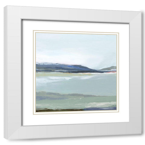 Lakeside View II White Modern Wood Framed Art Print with Double Matting by Isabelle Z