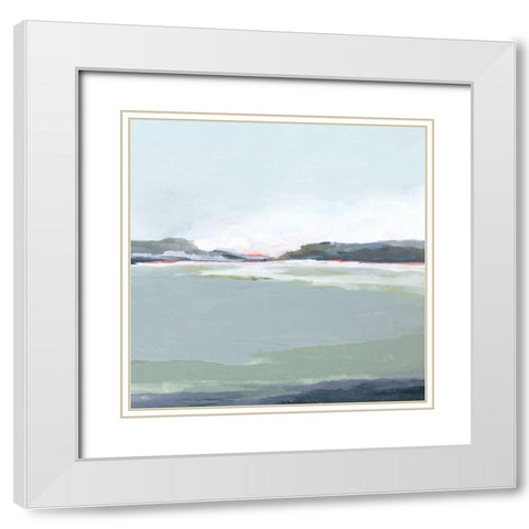 Lakeside View III White Modern Wood Framed Art Print with Double Matting by Isabelle Z