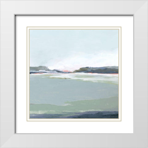 Lakeside View III White Modern Wood Framed Art Print with Double Matting by Isabelle Z