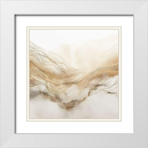 Line Haze II  White Modern Wood Framed Art Print with Double Matting by Isabelle Z