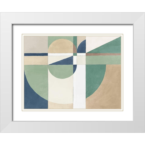 New Heights II White Modern Wood Framed Art Print with Double Matting by Isabelle Z