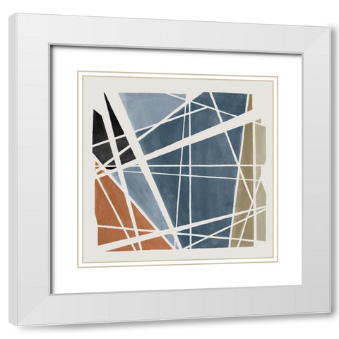 Pieces Together I White Modern Wood Framed Art Print with Double Matting by Isabelle Z