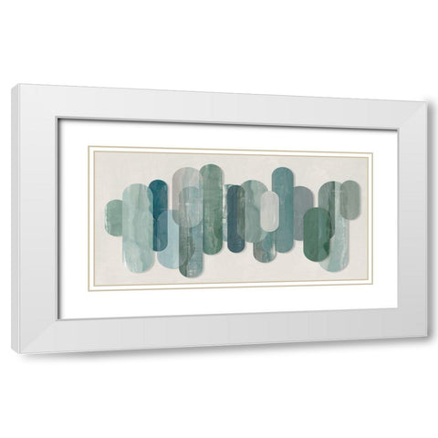 Mirror Images  White Modern Wood Framed Art Print with Double Matting by Isabelle Z