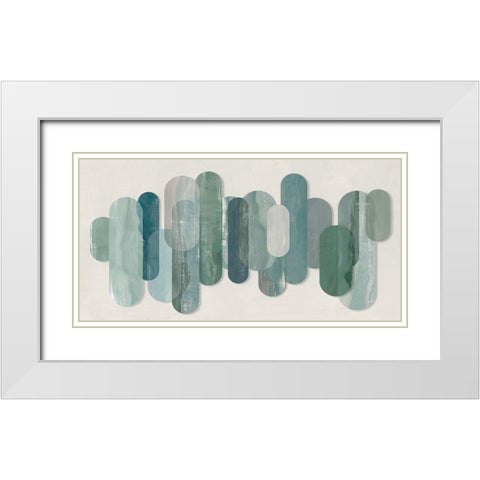 Mirror Images  White Modern Wood Framed Art Print with Double Matting by Isabelle Z