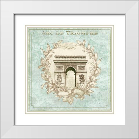 Arc de Triomphe White Modern Wood Framed Art Print with Double Matting by Fischer, Davud