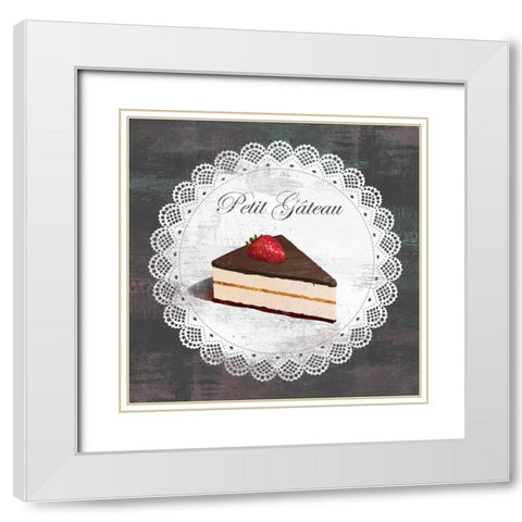 Petit Gateau White Modern Wood Framed Art Print with Double Matting by Fischer, David