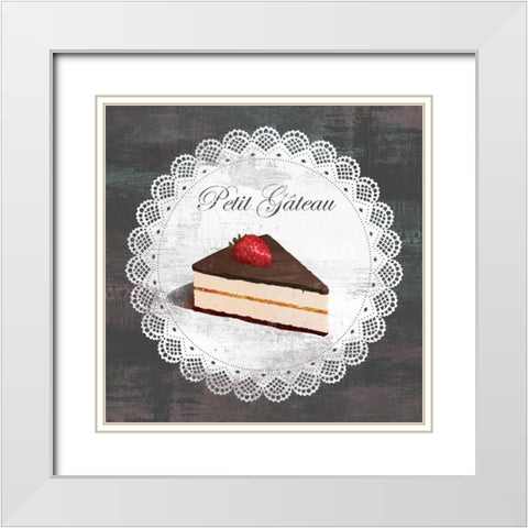 Petit Gateau White Modern Wood Framed Art Print with Double Matting by Fischer, David