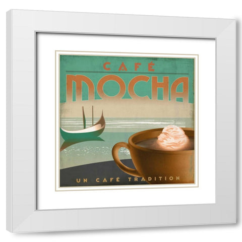 Cafe Mocha White Modern Wood Framed Art Print with Double Matting by Fischer, David