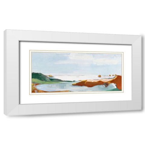 North Terrain White Modern Wood Framed Art Print with Double Matting by Hahn, Frances