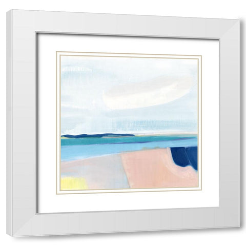Supernova White Modern Wood Framed Art Print with Double Matting by Hahn, Frances