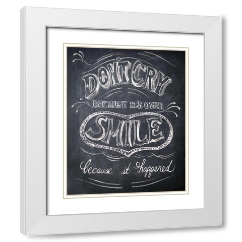 Smile - Mini White Modern Wood Framed Art Print with Double Matting by Fontaine, Drako