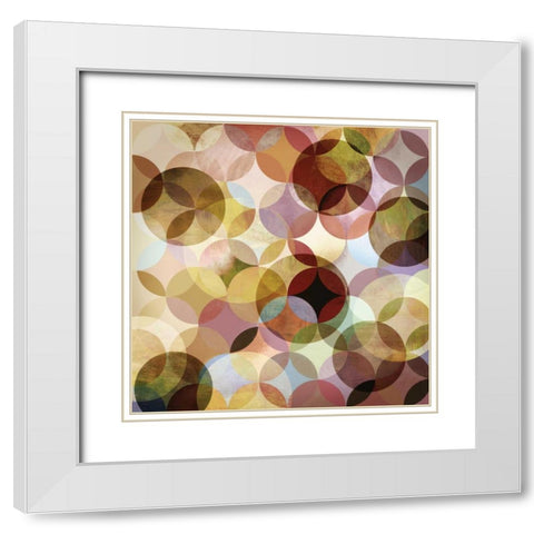 Asymmetrical Slices II White Modern Wood Framed Art Print with Double Matting by Fontaine, Drako