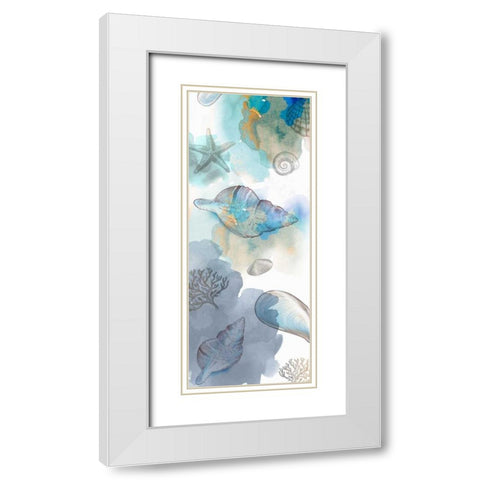 Shell Reflections II - Mini White Modern Wood Framed Art Print with Double Matting by Fontaine, Drako