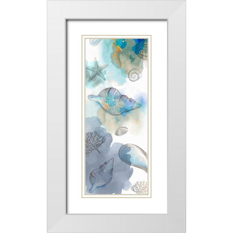 Shell Reflections II - Mini White Modern Wood Framed Art Print with Double Matting by Fontaine, Drako