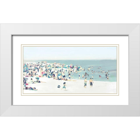 The Beach White Modern Wood Framed Art Print with Double Matting by Fontaine, Drako
