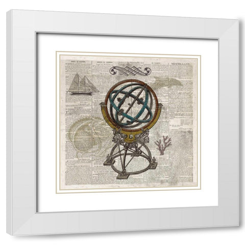 Nautical Collection III - Mini White Modern Wood Framed Art Print with Double Matting by Fontaine, Drako