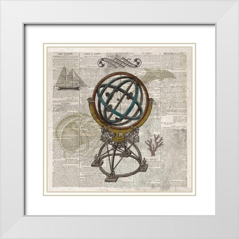 Nautical Collection III - Mini White Modern Wood Framed Art Print with Double Matting by Fontaine, Drako