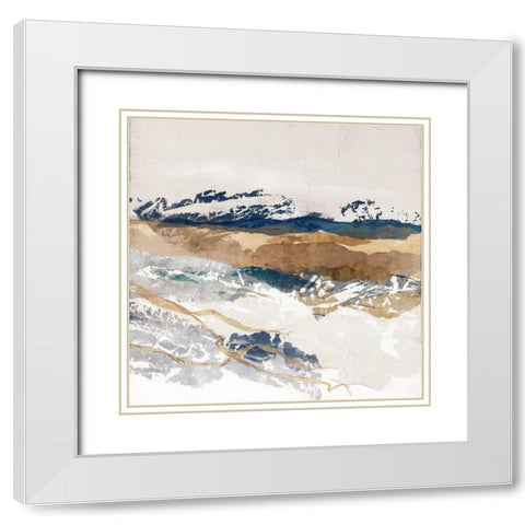Mountain Sunset  White Modern Wood Framed Art Print with Double Matting by Fowler, Jan Sullivan