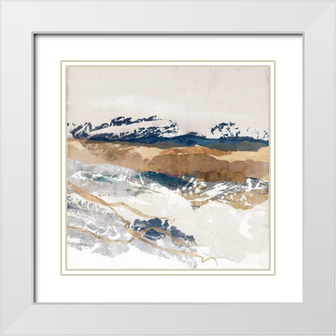 Mountain Sunset  White Modern Wood Framed Art Print with Double Matting by Fowler, Jan Sullivan
