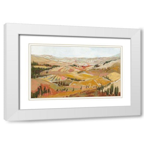 Rolling Hills Tuscany White Modern Wood Framed Art Print with Double Matting by Gardner, Jennifer