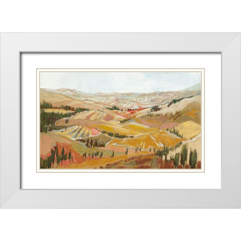 Rolling Hills Tuscany White Modern Wood Framed Art Print with Double Matting by Gardner, Jennifer