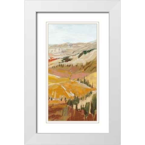 Tuscany Landscape II  White Modern Wood Framed Art Print with Double Matting by Gardner, Jennifer
