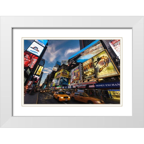 Palace Theater Traffic White Modern Wood Framed Art Print with Double Matting by Gaudet, Guilliame