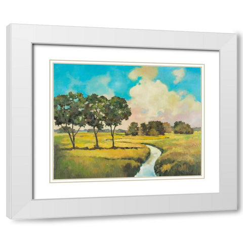Farming Country II White Modern Wood Framed Art Print with Double Matting by Reynolds, Graham