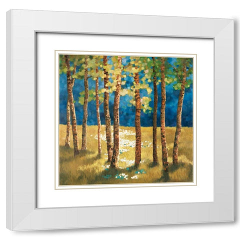 Secret Glade II White Modern Wood Framed Art Print with Double Matting by Reynolds, Graham