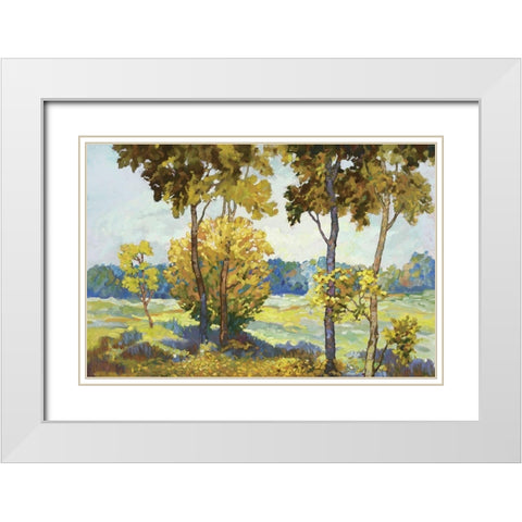 Windstill II White Modern Wood Framed Art Print with Double Matting by Reynolds, Graham