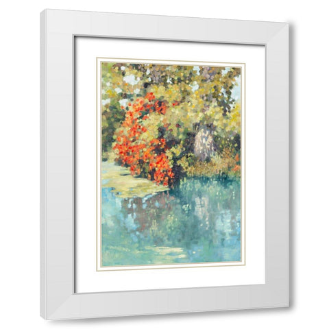 Stream Side I White Modern Wood Framed Art Print with Double Matting by Reynolds, Graham