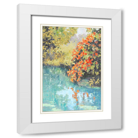 Stream Side II White Modern Wood Framed Art Print with Double Matting by Reynolds, Graham
