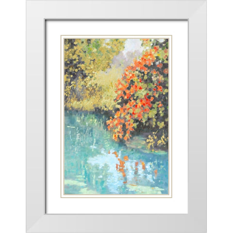 Stream Side II White Modern Wood Framed Art Print with Double Matting by Reynolds, Graham