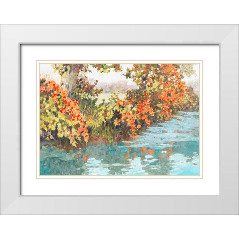 Stream Side III  White Modern Wood Framed Art Print with Double Matting by Reynolds, Graham