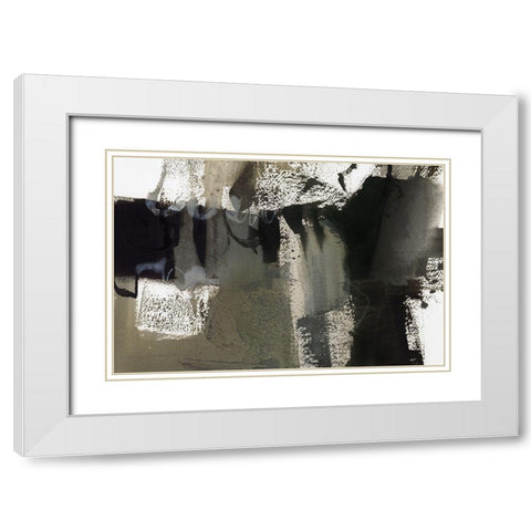 Midnight Abstract VI White Modern Wood Framed Art Print with Double Matting by Guna, Bianka