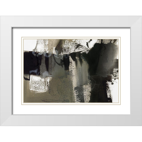 Midnight Abstract VI White Modern Wood Framed Art Print with Double Matting by Guna, Bianka