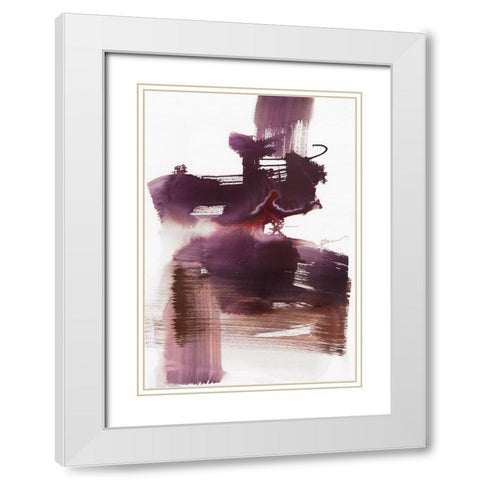 Oscillate White Modern Wood Framed Art Print with Double Matting by Guna, Bianka