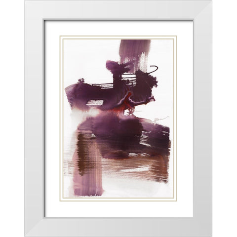 Oscillate White Modern Wood Framed Art Print with Double Matting by Guna, Bianka