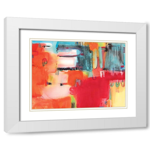 City in Colour White Modern Wood Framed Art Print with Double Matting by Guna, Bianka