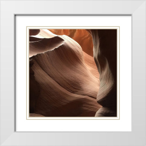 Coral Antelope Canyon I White Modern Wood Framed Art Print with Double Matting by Wilson, Gerry