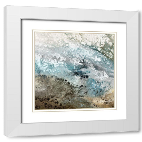 Electra  White Modern Wood Framed Art Print with Double Matting by Broughton, Shaylen